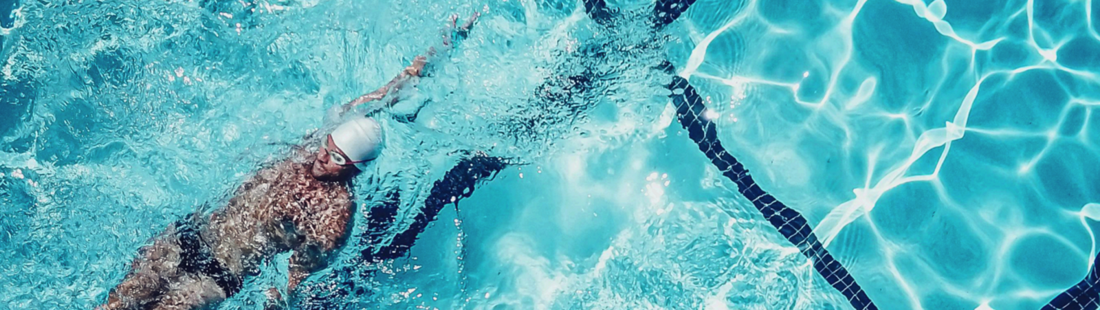 Man swimming in a pool